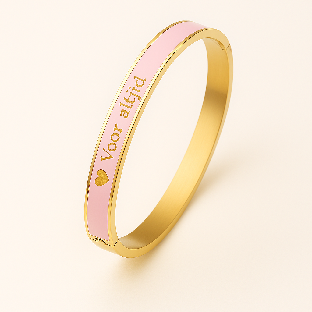 Gepersonaliseerde Bangle Armband – Jouw Gravure, Jouw Verhaal (4mm)