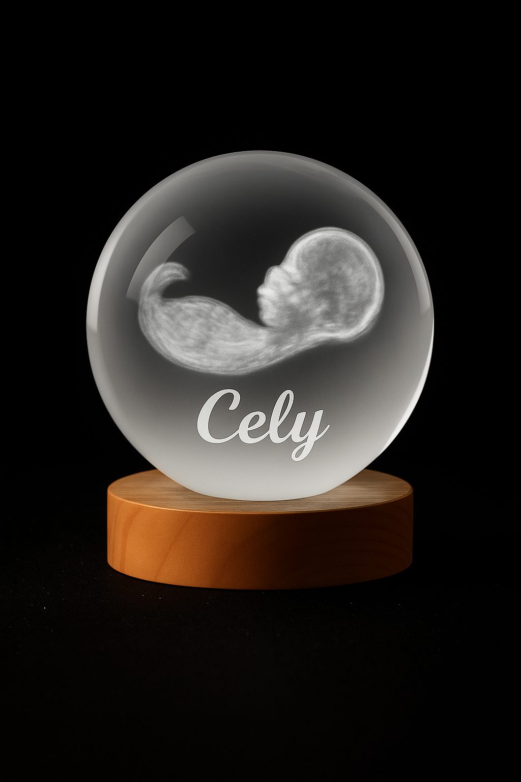 Gepersonaliseerde Kristallen Echo Bol – Uniek Herinneringsstuk met Naam